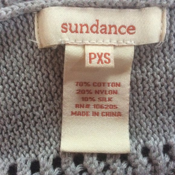 Sundance Lovely Days Grey Boho Southwestern Lattice Stitch Tunic Dress PXS - Picture 3 of 5